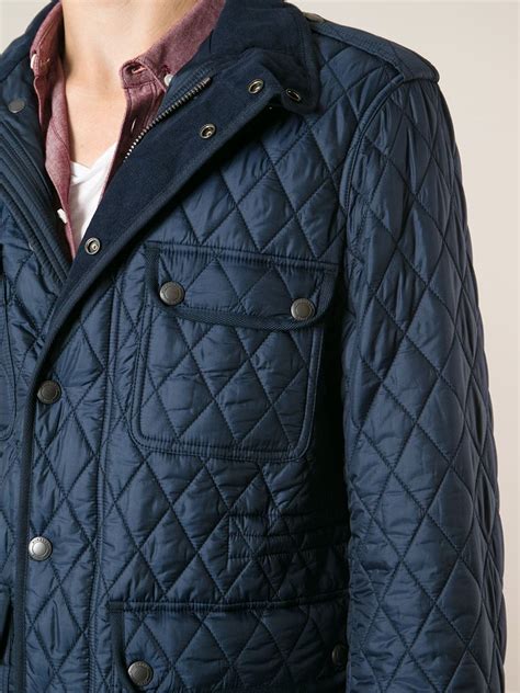 burberry diamond quilted field jacket men|burberry oversized lightweight parka jacket.